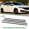 Window Seal Weatherstrip Set for Honda Civic (2001–2005) Black Front 4pcs