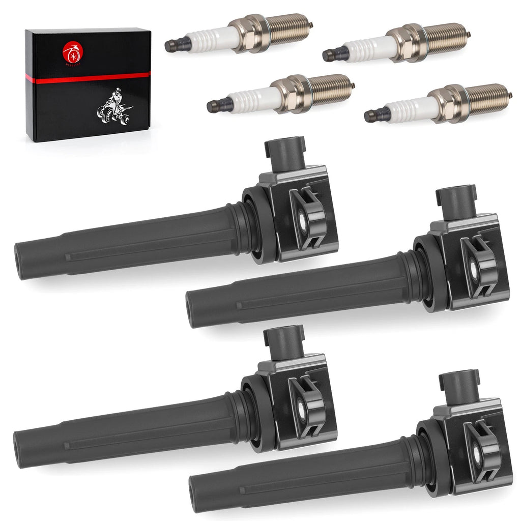 Set of 4 Ignition Coils w/ Spark Plug for Yamaha Waverunner 1800 FX HO SHO SVHO