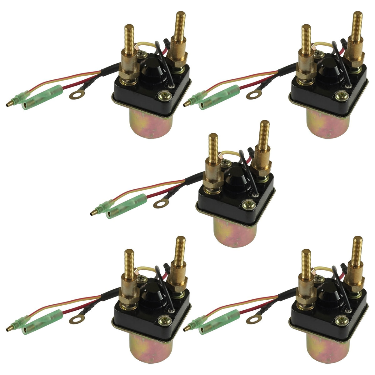 Starter Solenoid Relay Replacement 5 Pack for Kawasaki JT900 1999–2006