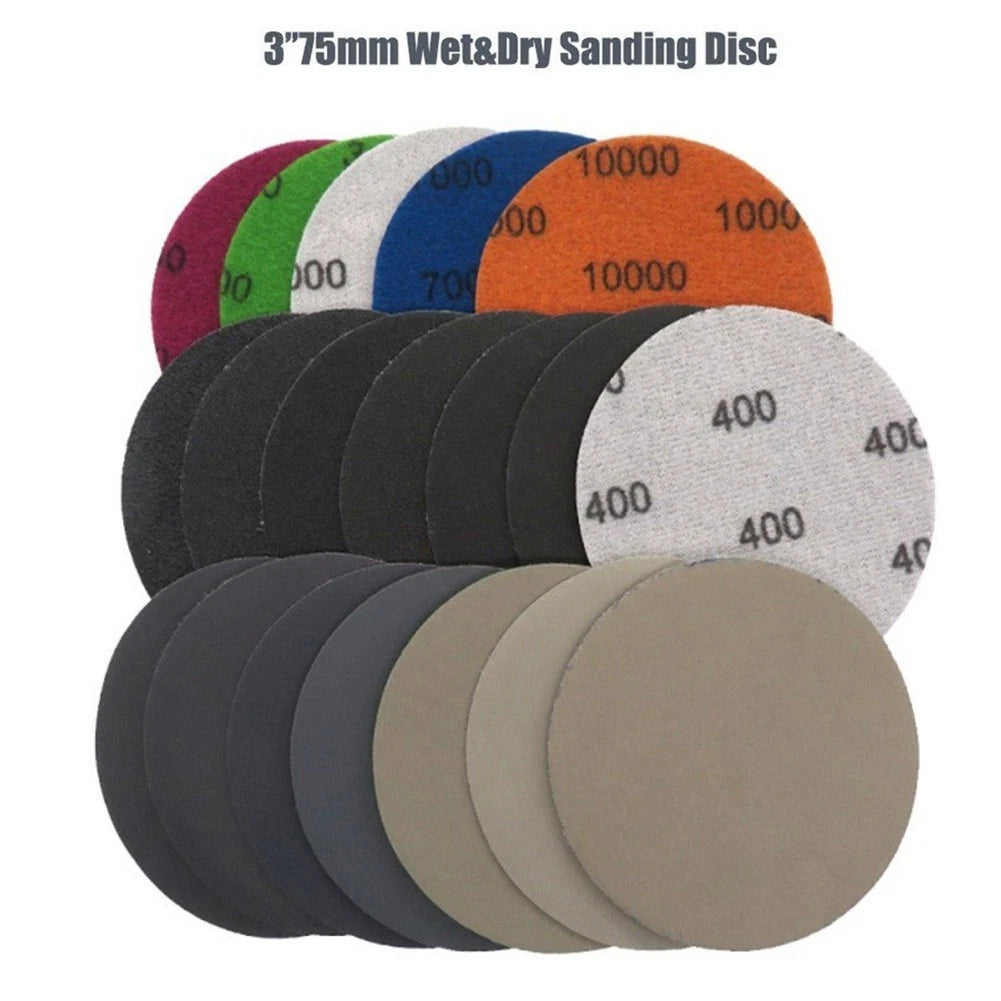 10 Pcs Silicon Carbide Sanding Discs 240-10000# for Wet/Dry Use