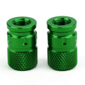 2pcs CNC Green Anti-Theft Tire Valve Stem Caps for Car Truck Bike Motorcycle