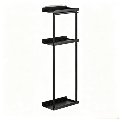 3 Tier Wall Mounted Bathroom Shelf for No Drill Shower Towel Rack