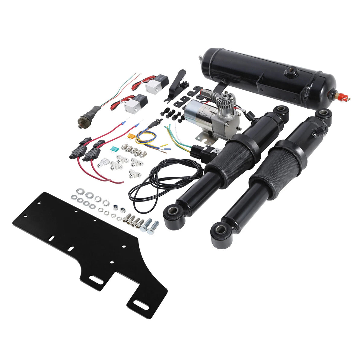 Rear Air Ride Suspension w/ Tank for Harley Touring Street Glide (1994–2025)