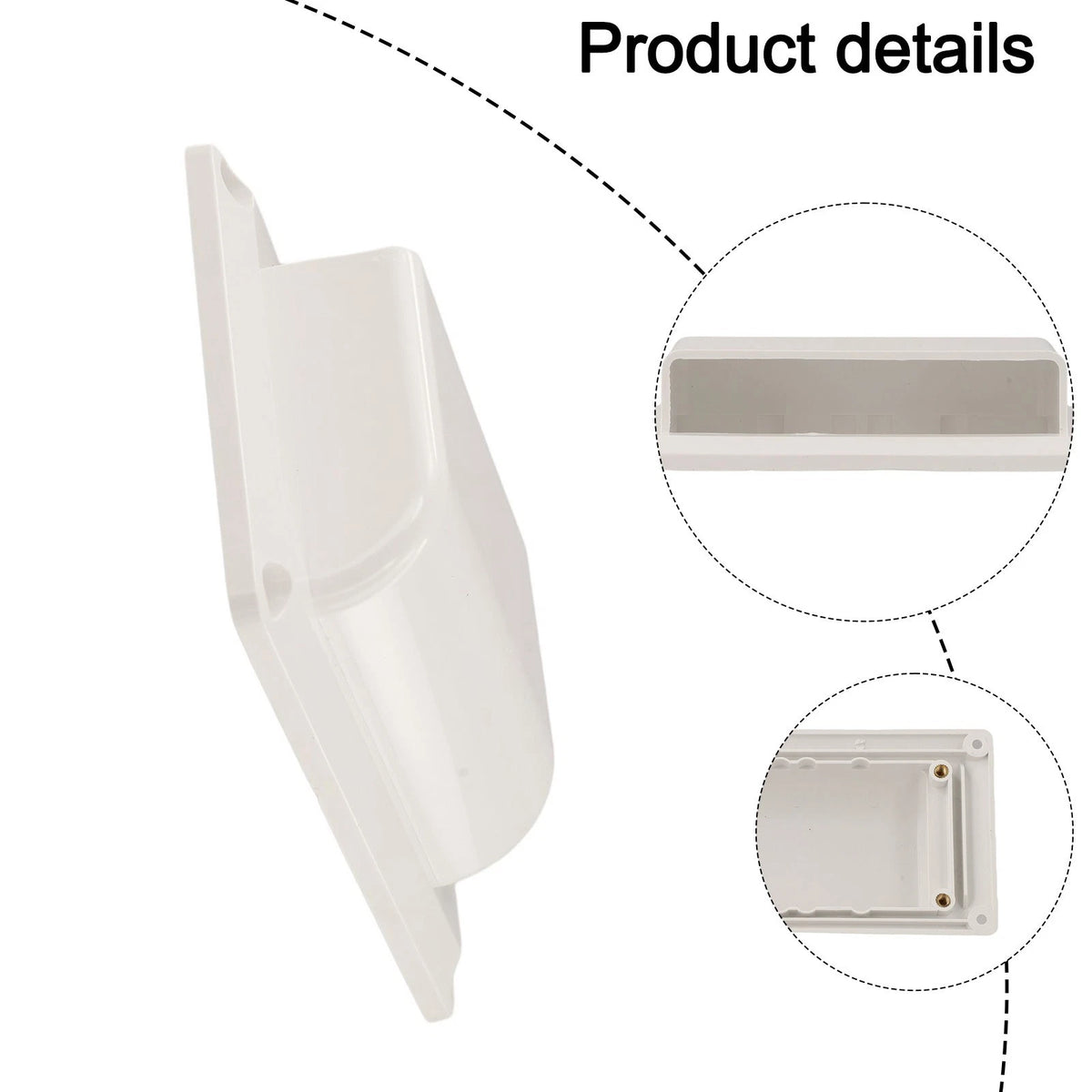 RV Side Vent Cover for Trailer Boat Yacht (White)