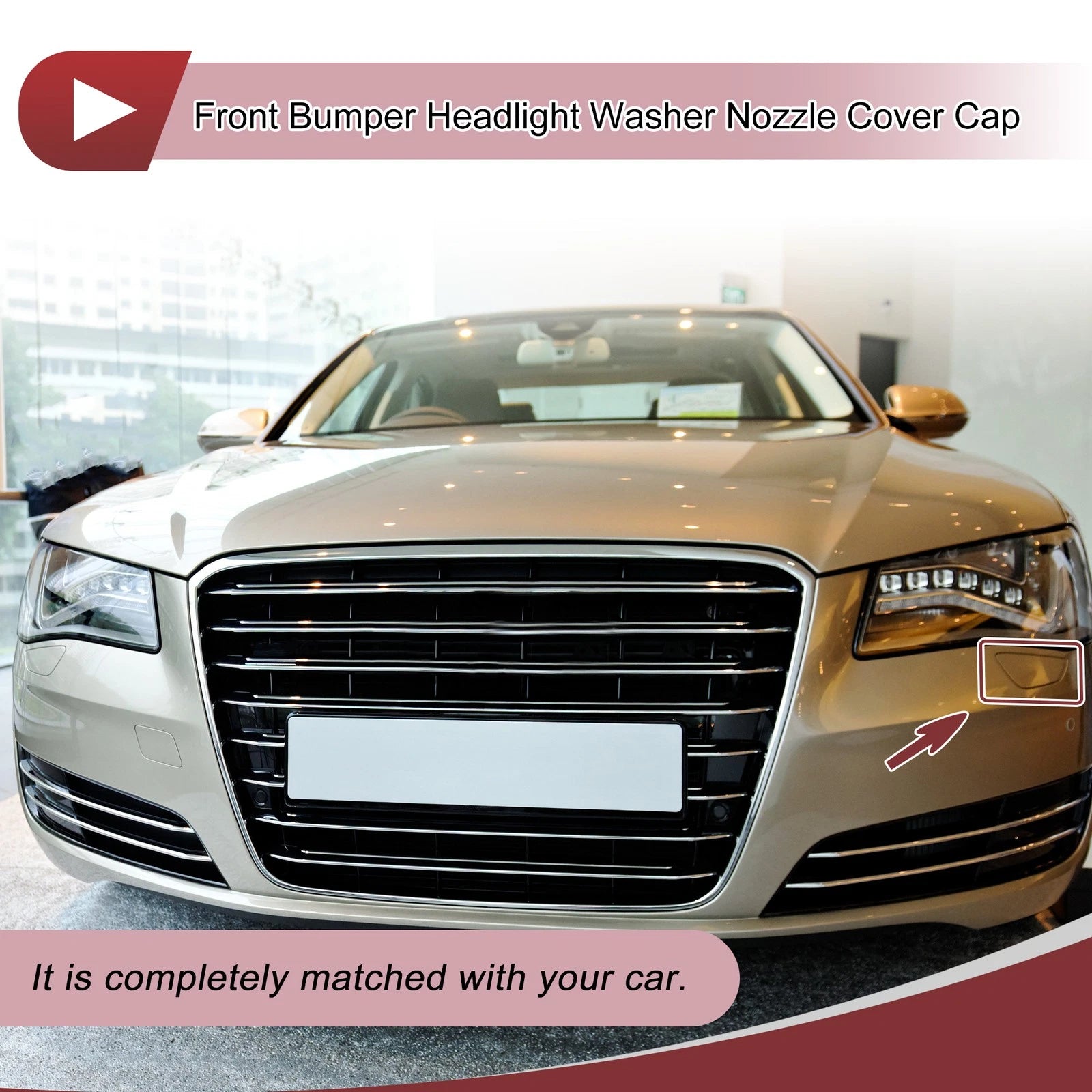 Windshield Washer Nozzle Cover Cap Front Left for Audi A8 (2009–2014)