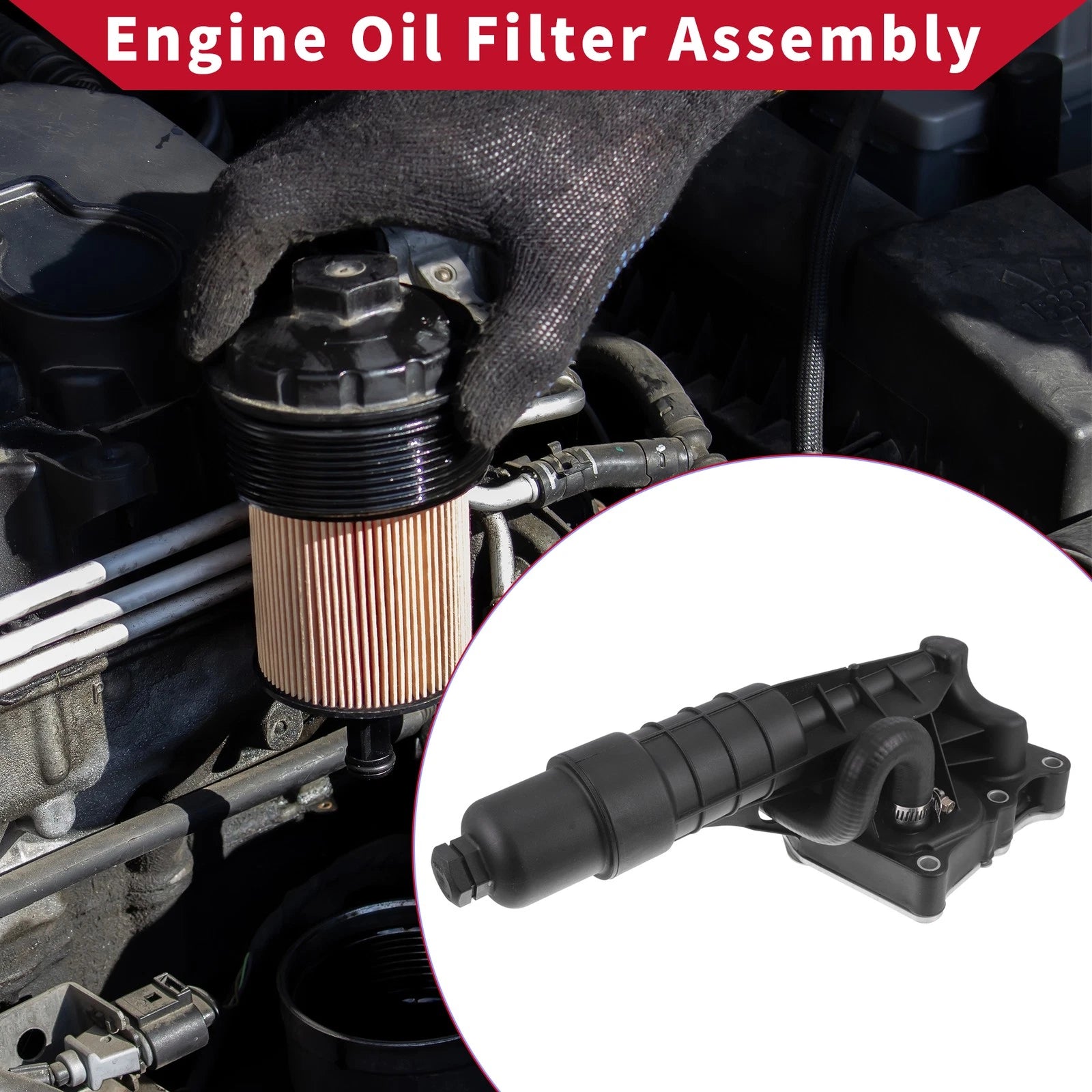 Engine Oil Filter Base Housing Assembly for Mercedes-Benz C250 (2011–2019)