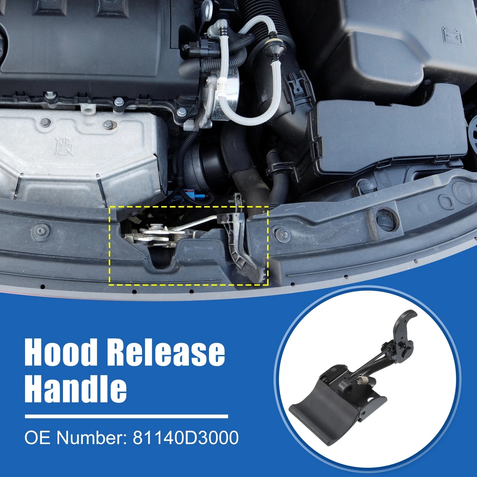 Hood Latch Assembly for Hyundai Tucson (2016–2020) Replacement OEM Fit