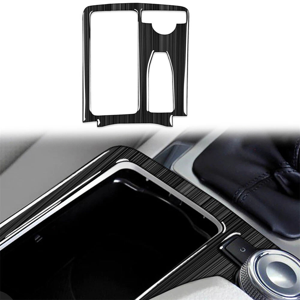 Carbon Fiber Cup Holder Panel Cover Trim for Mercedes Benz C Class (2007–2013)