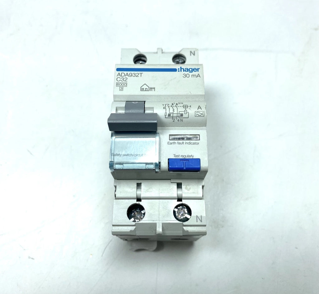 2 Pole C32 Circuit Breaker Switch for Hager ADA932T (240V)