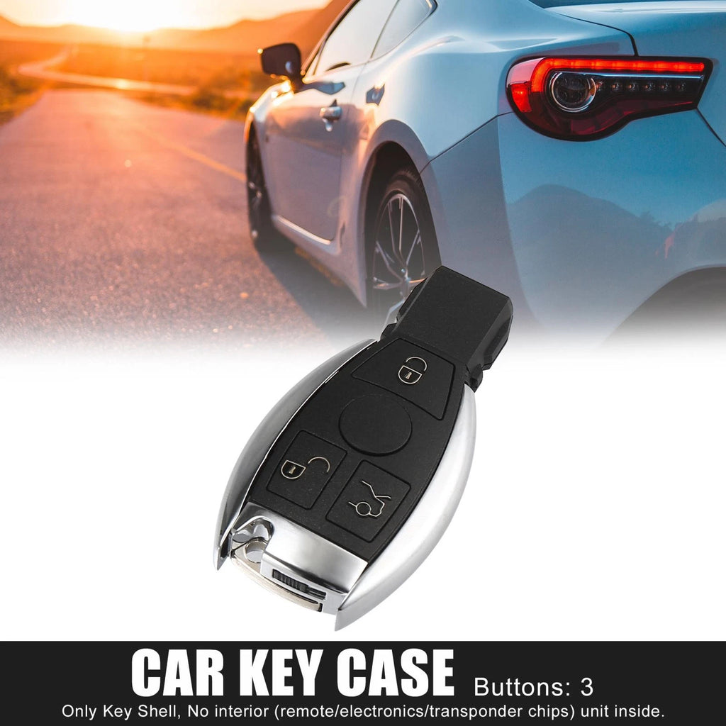 Key Fob Case Cover for Mercedes Benz Keyless Entry (3 Button) (2007–2019)