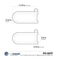 3/16” Stainless Steel Long "D" Rigging Shackle FO3679