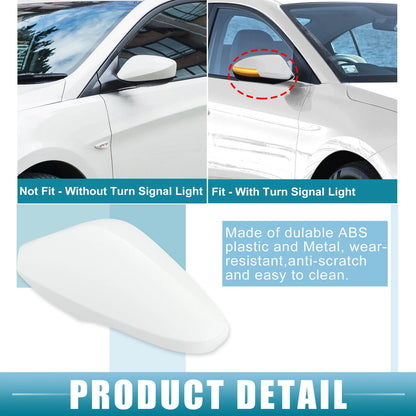 Pair Rearview Mirror Covers for Hyundai Elantra (With Turn Signal Light)
