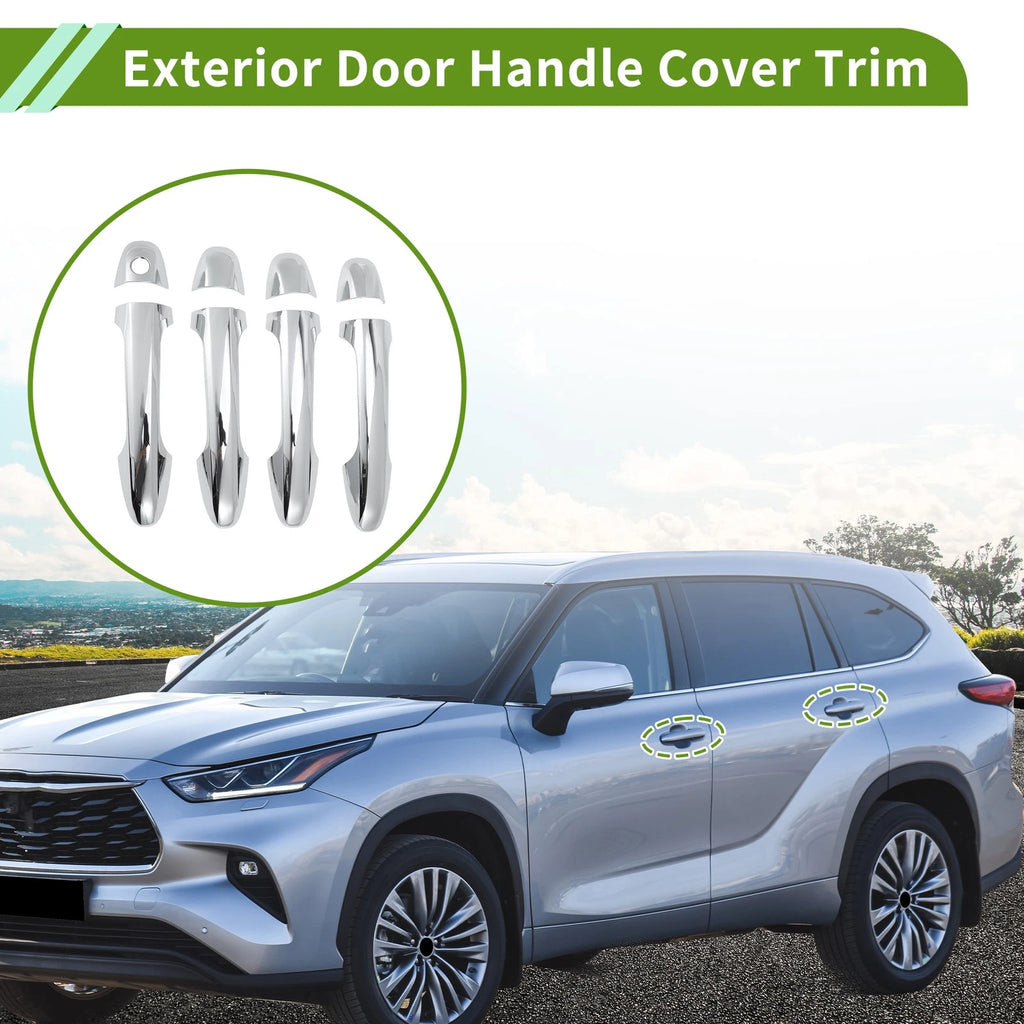 Exterior Door Handle Cover Trim Replacement for Toyota Highlander (2015–2019)