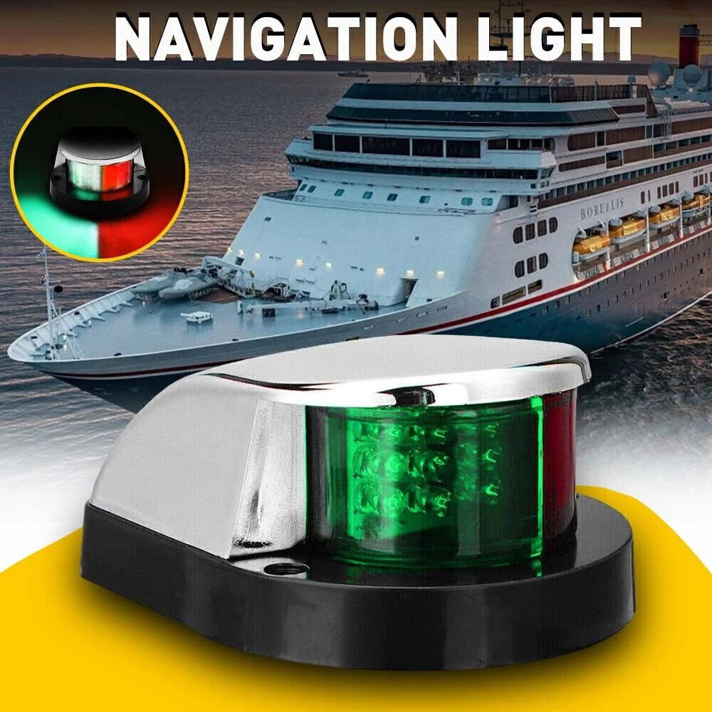 Boat Navigation Lights Red-Green LED Marine Navigation Light Boat Bow Light Lamp