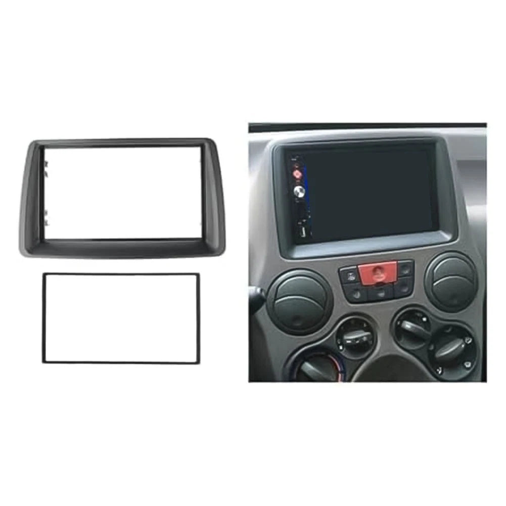 2 Din Mounting Frame with Gasket for Fiat Panda 169 (2003–2012)