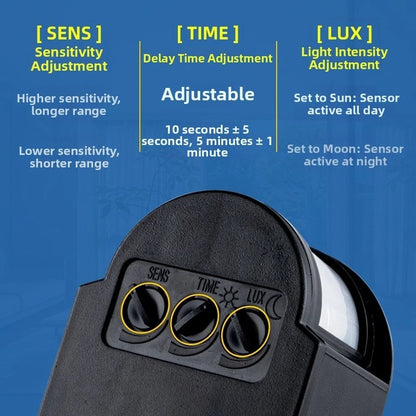 ABS Built Motion Sensor Switch for Universal Applications (5.6x7.1x8.4cm)