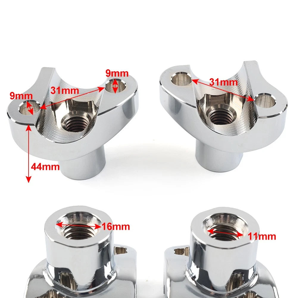 1.7 Tall Handlebar Risers For Harley Softail Dyna Street Bob
