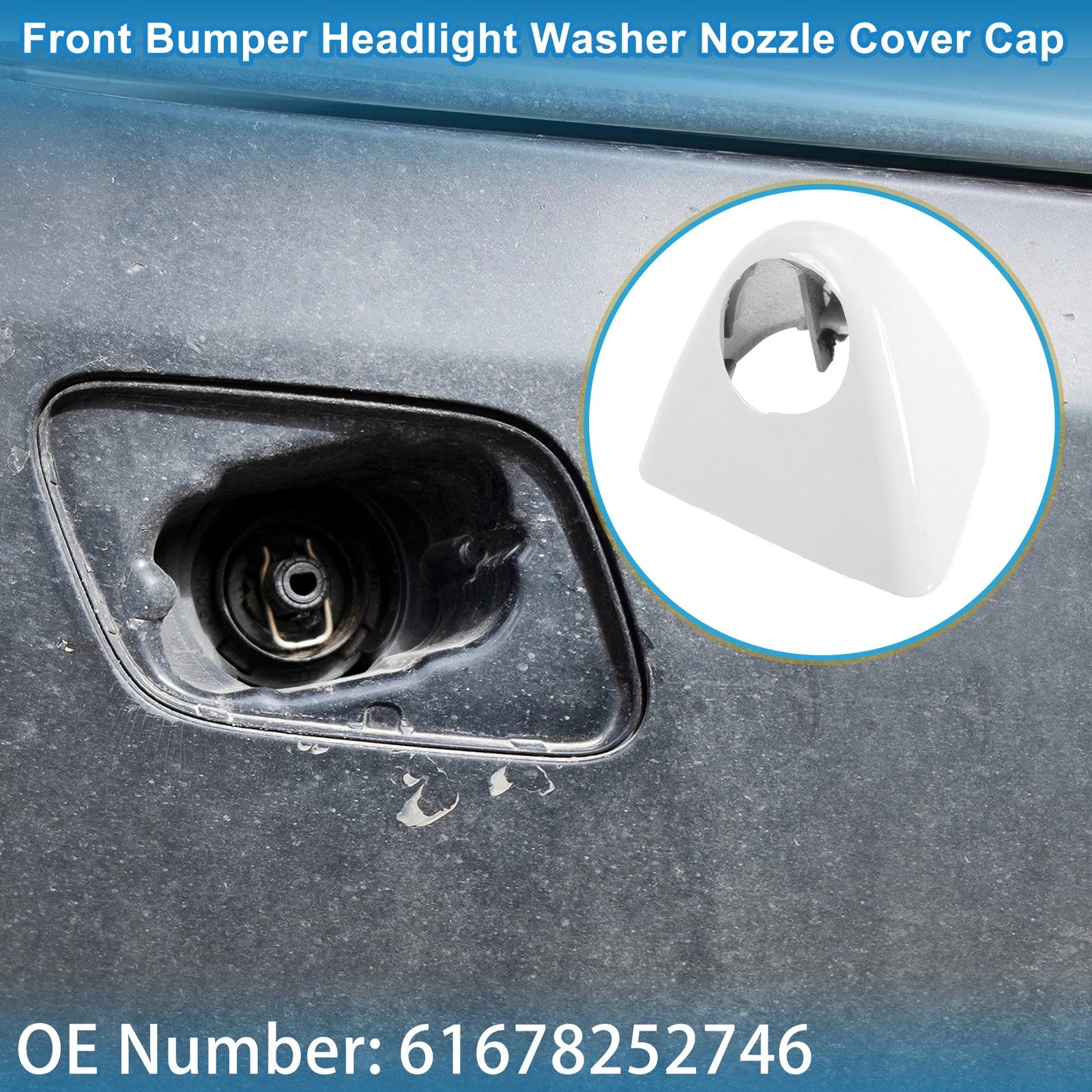 Headlight Washer Nozzle Cover Front Right Side for BMW X5 4.4L (2007–2013)