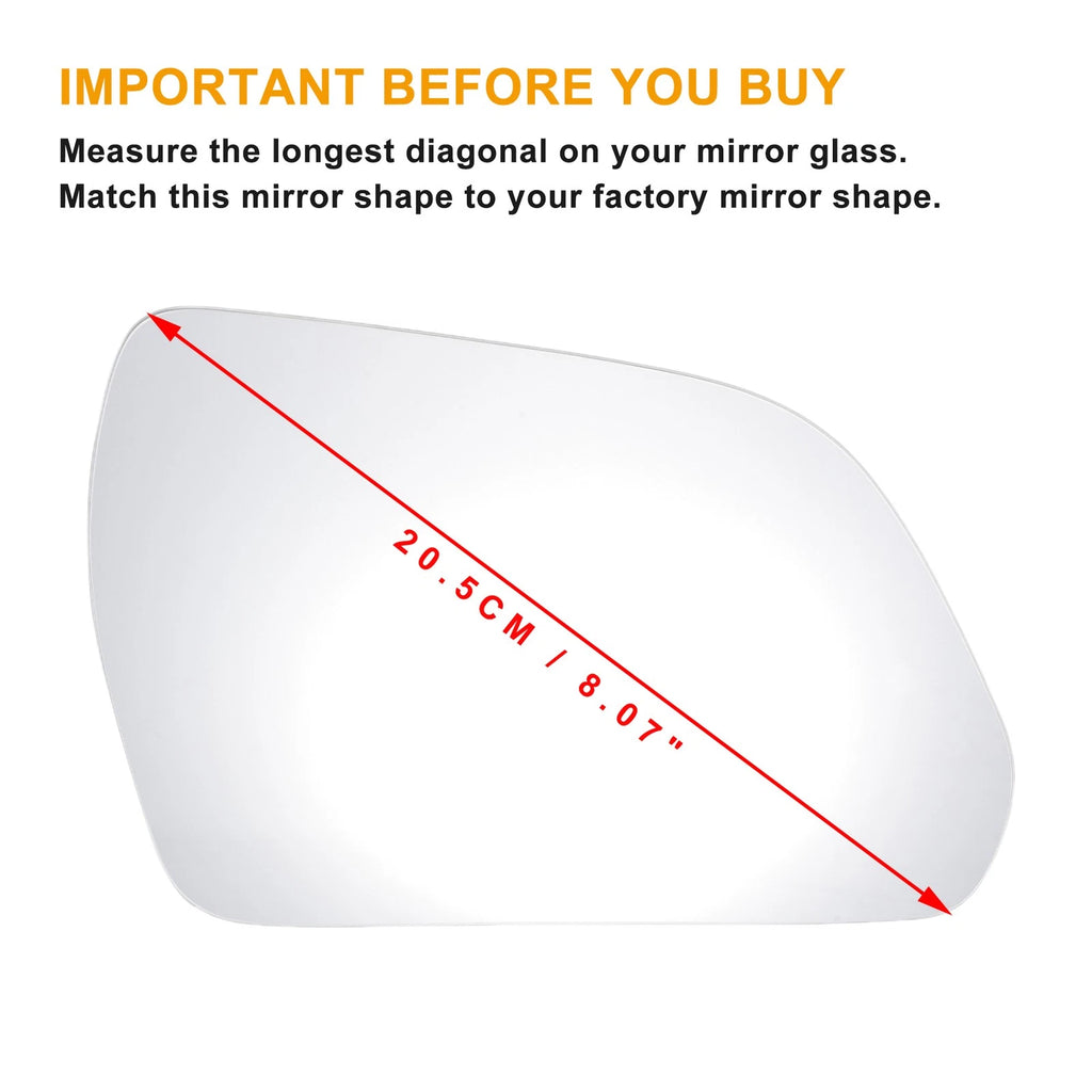 Right Side Mirror Glass Non Heated Replacement for Hyundai IX25 Creta (2014–2017)