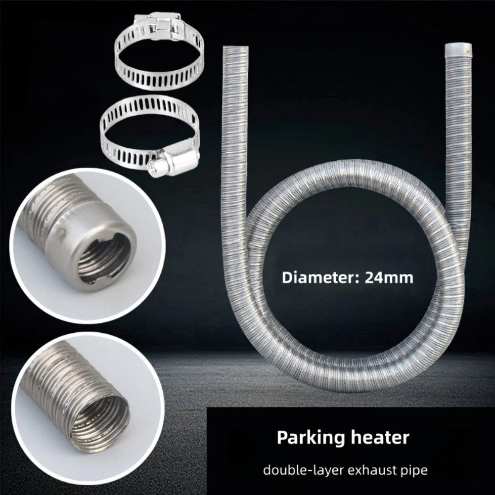 304 Stainless Steel Double Layer Tailpipe 24mm 200cm for Eberspacher Heater