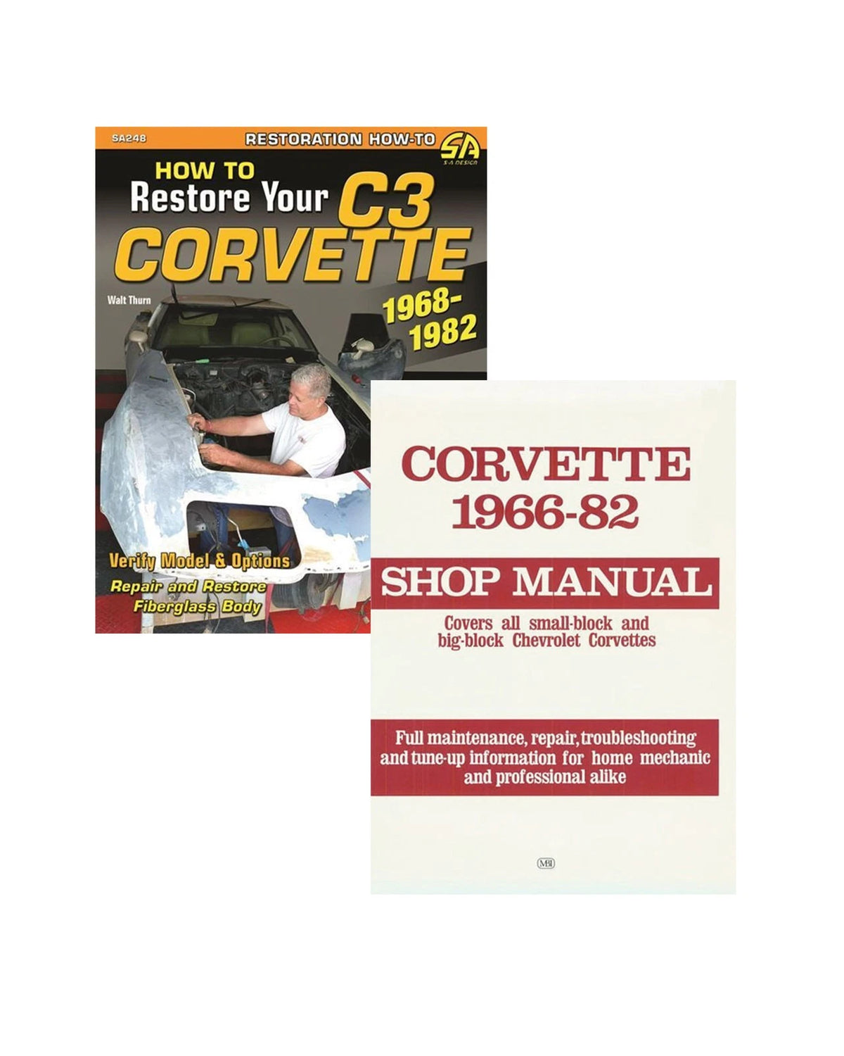 2-Book Set Restoration & Repair Manual for Corvette C3 (1968–1982)