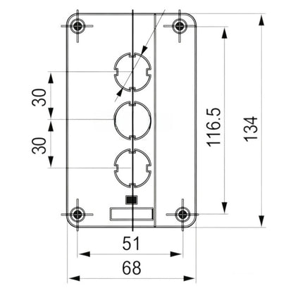 Elevator Panel Waterproof Push Button ABS Enclosure Copper Point Option