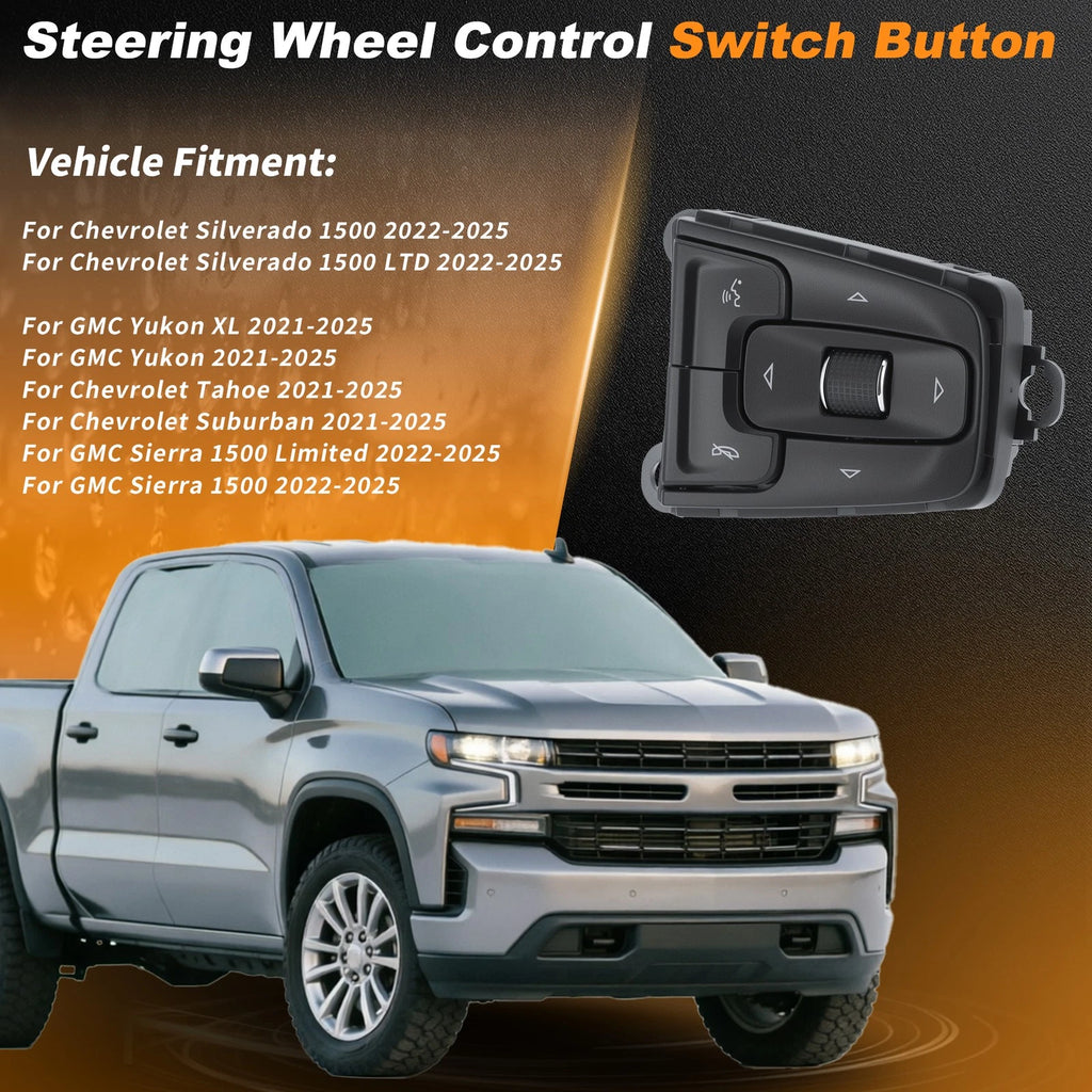 Steering Wheel Button Control Replacement for Chevy Silverado Sierra (2022–2025)