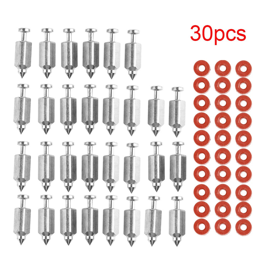 30pcs Carburetor Valve Needle Seat Kit Fit For Briggs&S 398188 3.5-6hp Replace
