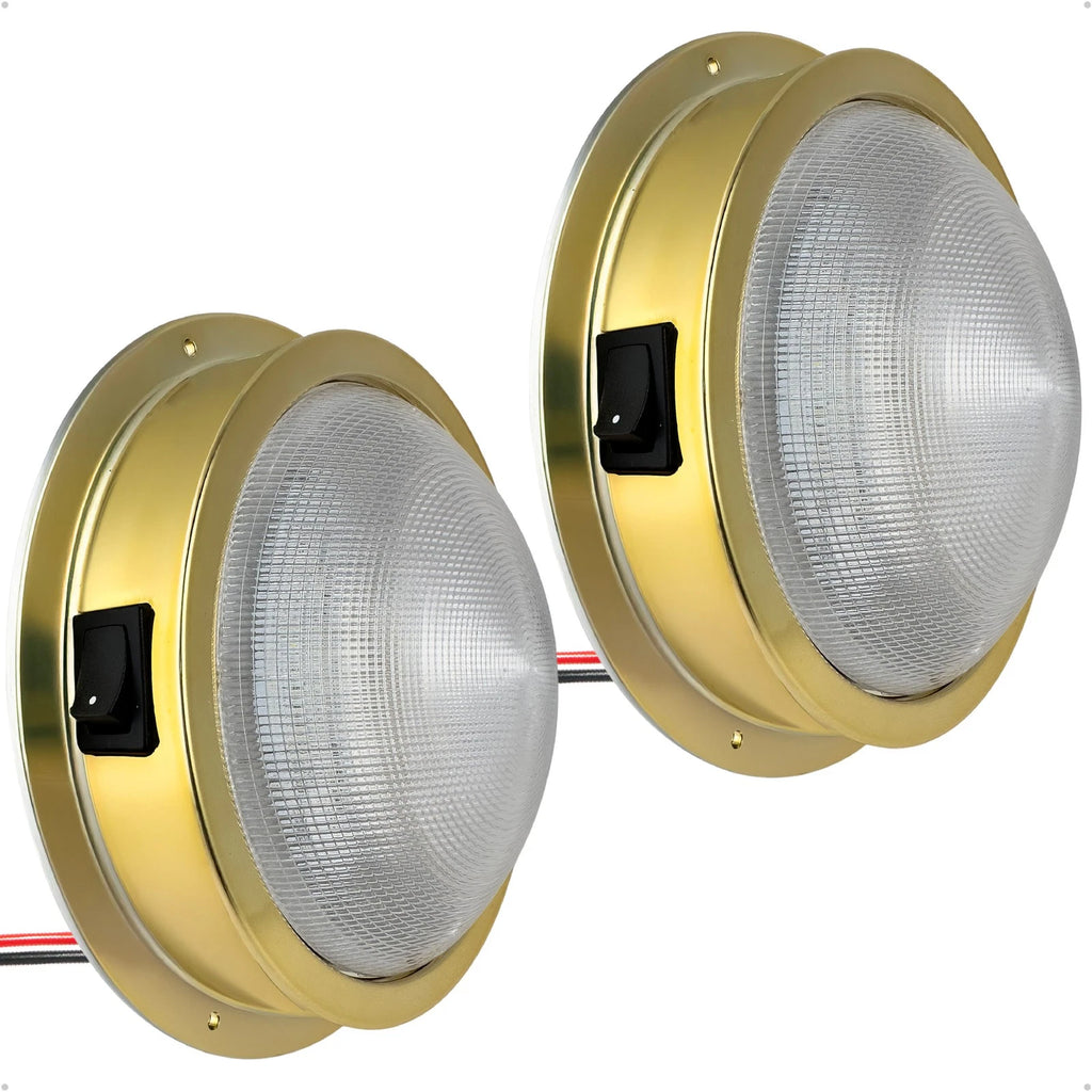 2X Marine LED Interior Dome Light for Boat (6")