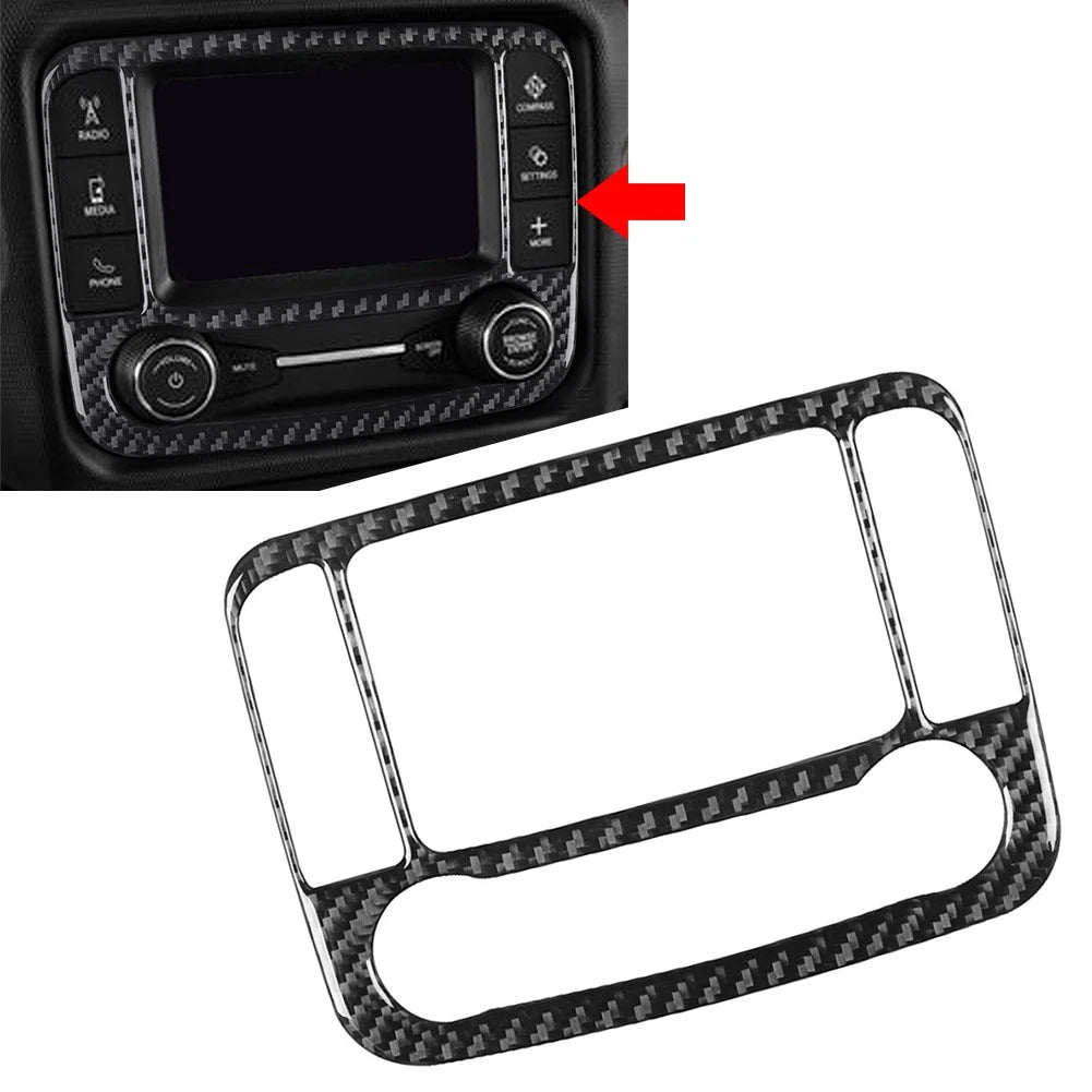 GPS Navigation Panel Cover Trim For Jeep Wrangler JL Gladiator JT Black