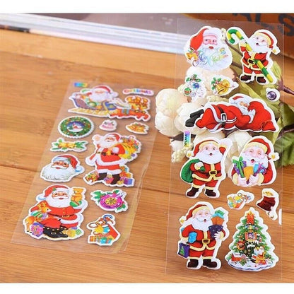 5 Pack Christmas Stickers for Kids Craft & Gift Card-Making Decor