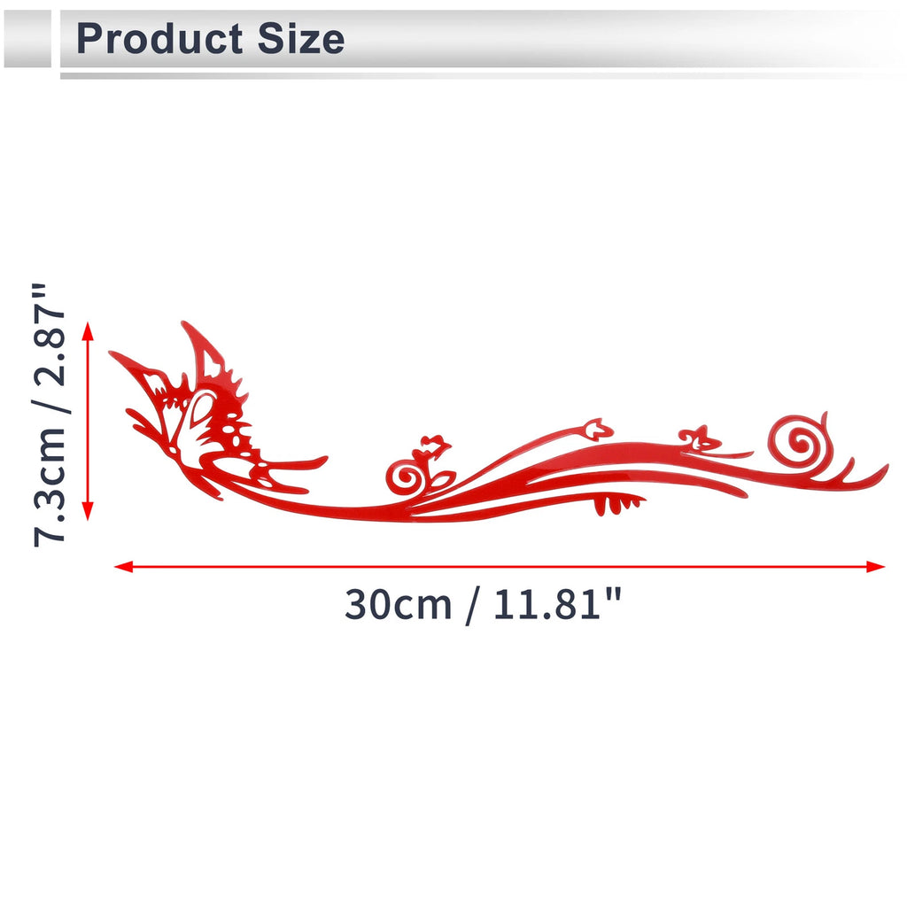 Reflective Bumper Decal for - Red Butterfly Pattern