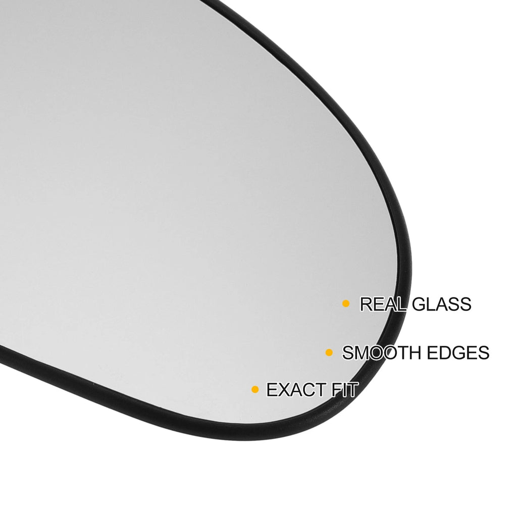 Right Side White Mirror Glass for Daewoo Matiz (1998–2005)