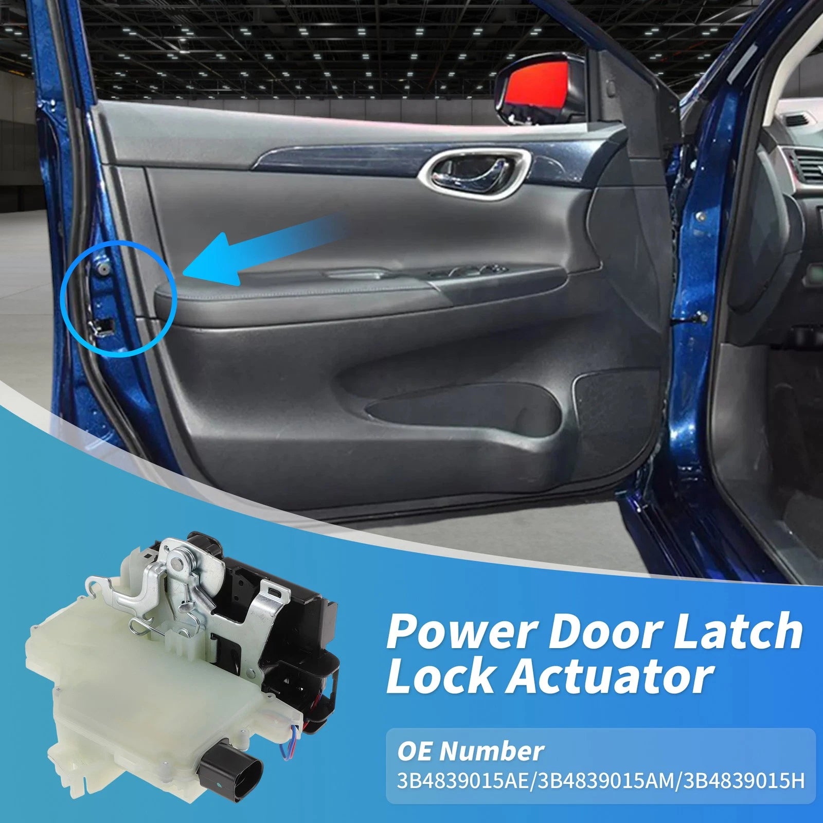 Rear Left Power Door Lock Actuator for Volkswagen Golf (1999–2006)