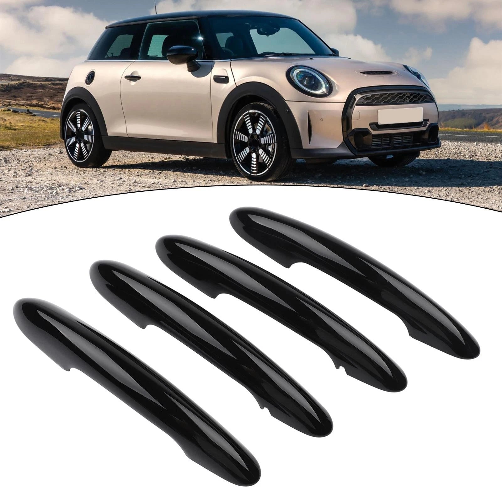 Gloss Black Door Handle Covers for MINI Cooper (2002–2023)