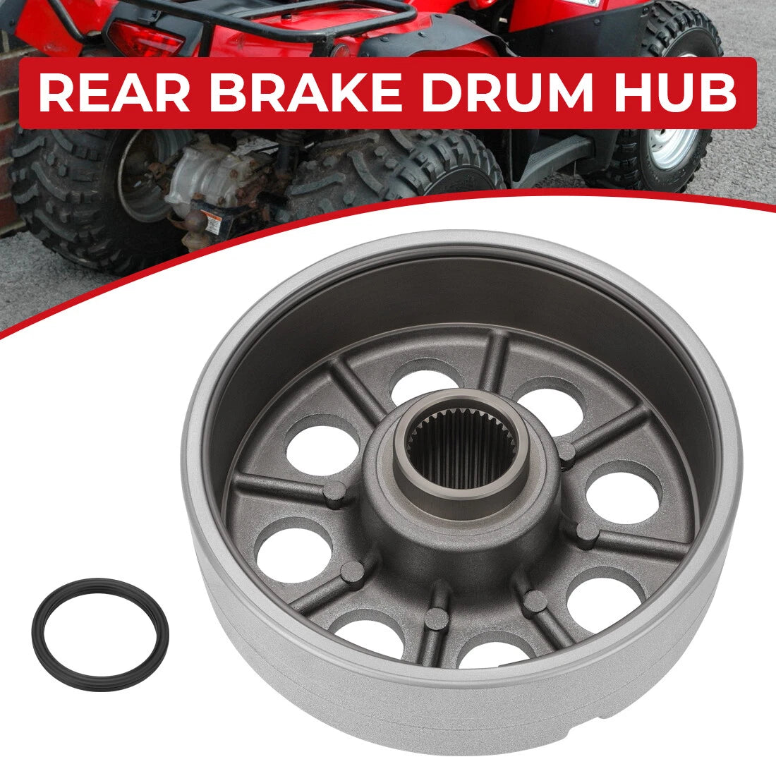 Rear Brake Drum Hub for Honda TRX300FW 4x4 FourTrax 300 (1988–2000) 42620-HC4-670