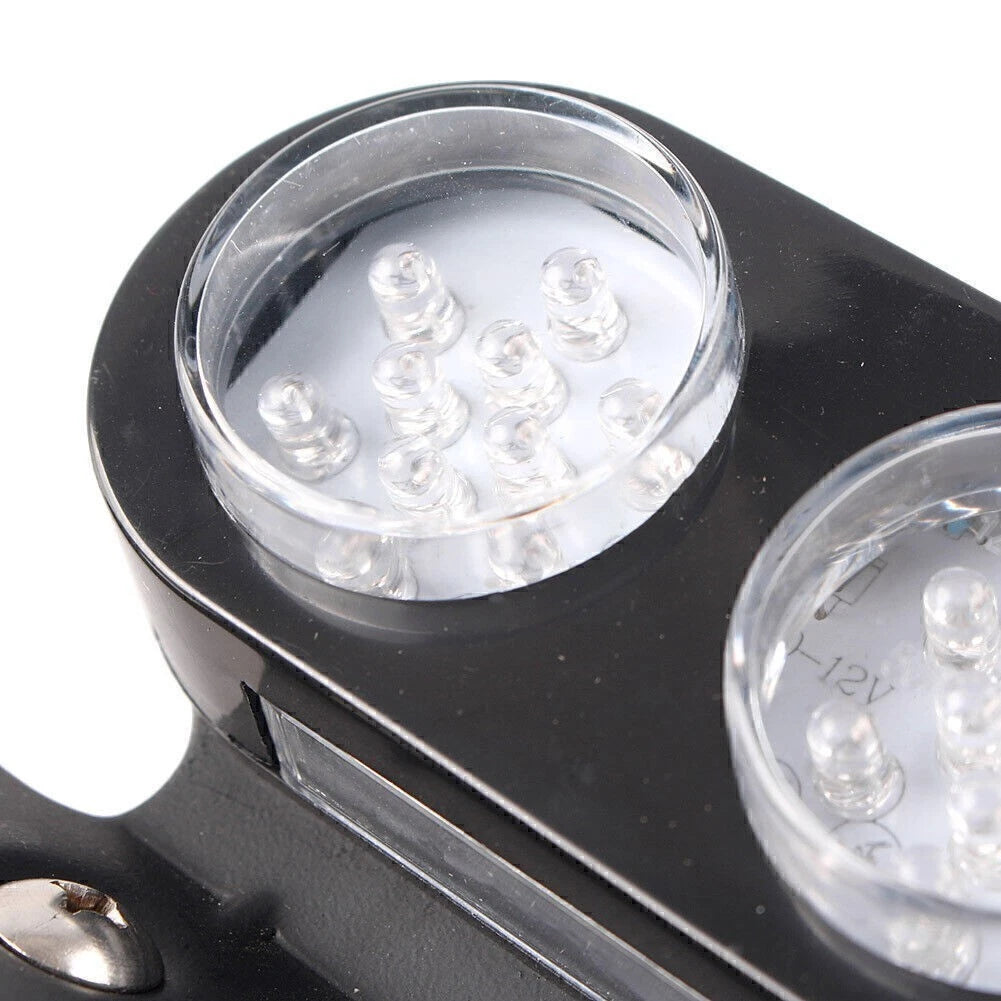 Black LED License Plate Mount with Tail Light for ATVs, Dirt Bikes, Choppers