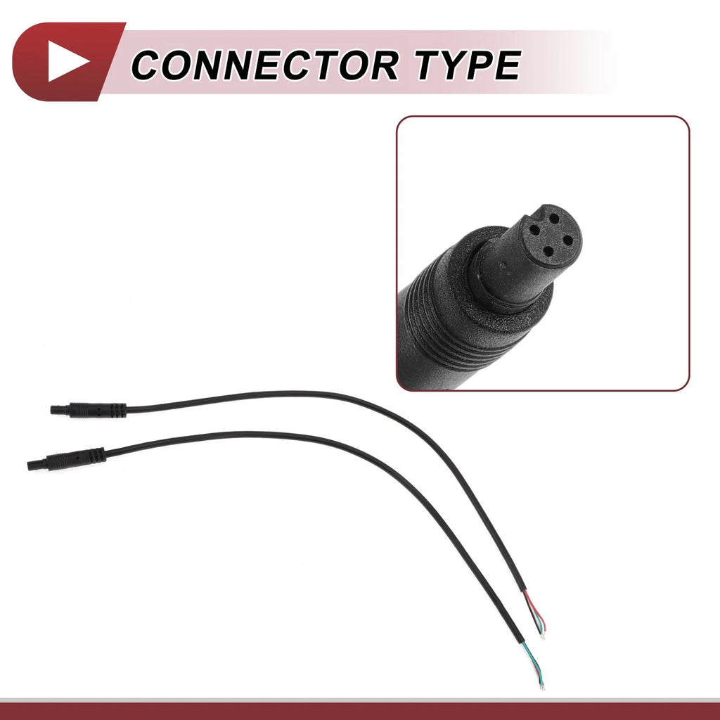 Set of 2 Reverse Rear View Parking Camera Video Cables 0.98ft 4Pin