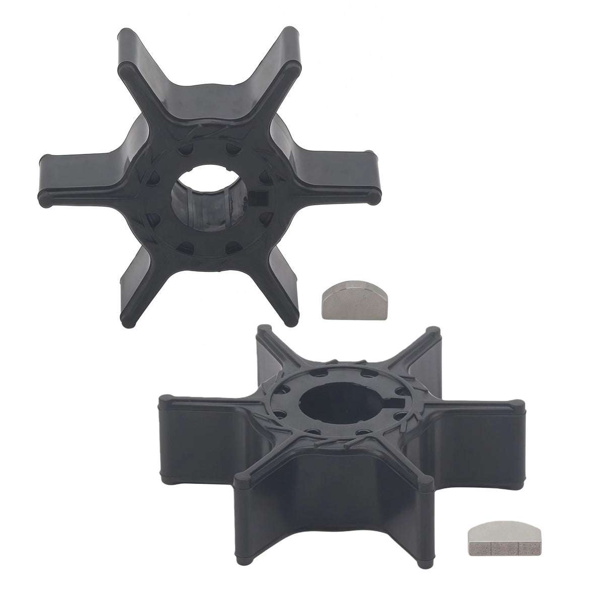 Water Pump Impeller & Key for Yamaha Outboard 6 8 9.9 HP (68T-44352-00)