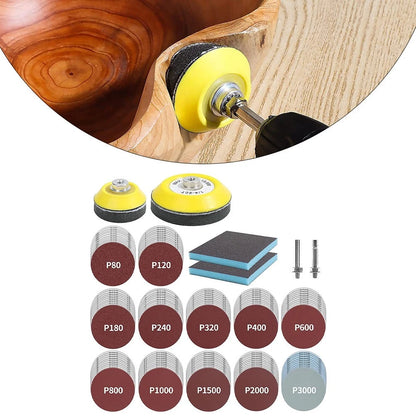 3 Inch Sandpaper Discs 12 Grits for Efficient Sanding
