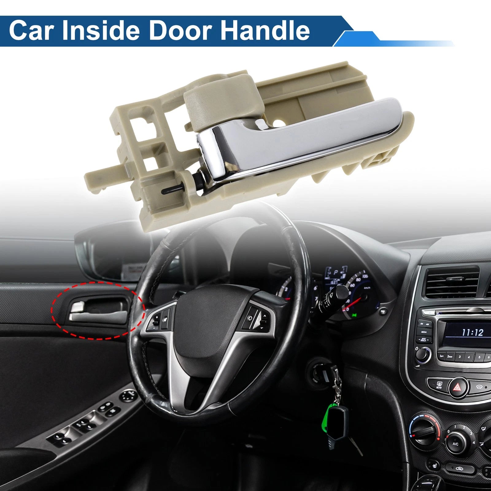 Front Passenger Side Interior Door Handle for Toyota Corolla (2003–2008)