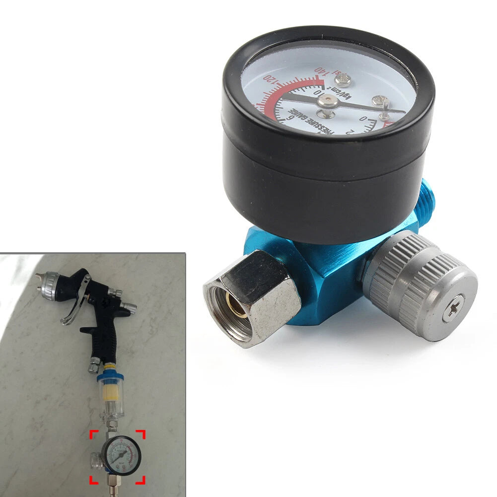 1/4" Sprayer Regulator Air Pressure Gauge for Spray Gun (Universal)