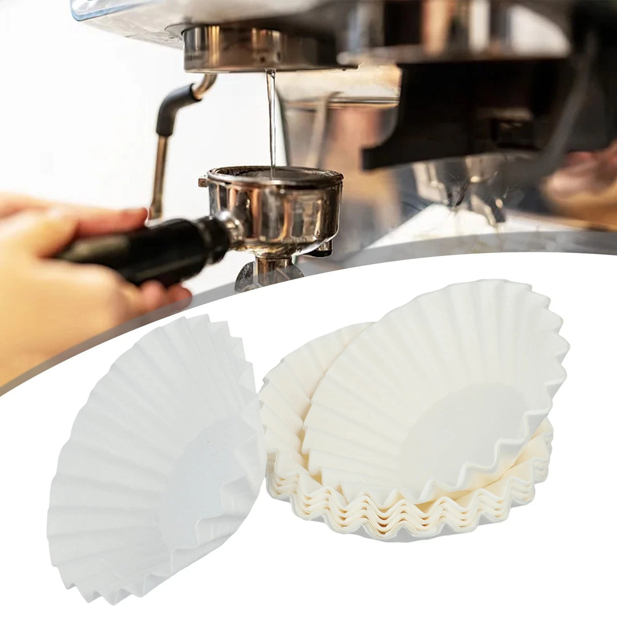 50pcs Large Coffee Paper Filters for Coffee Machine