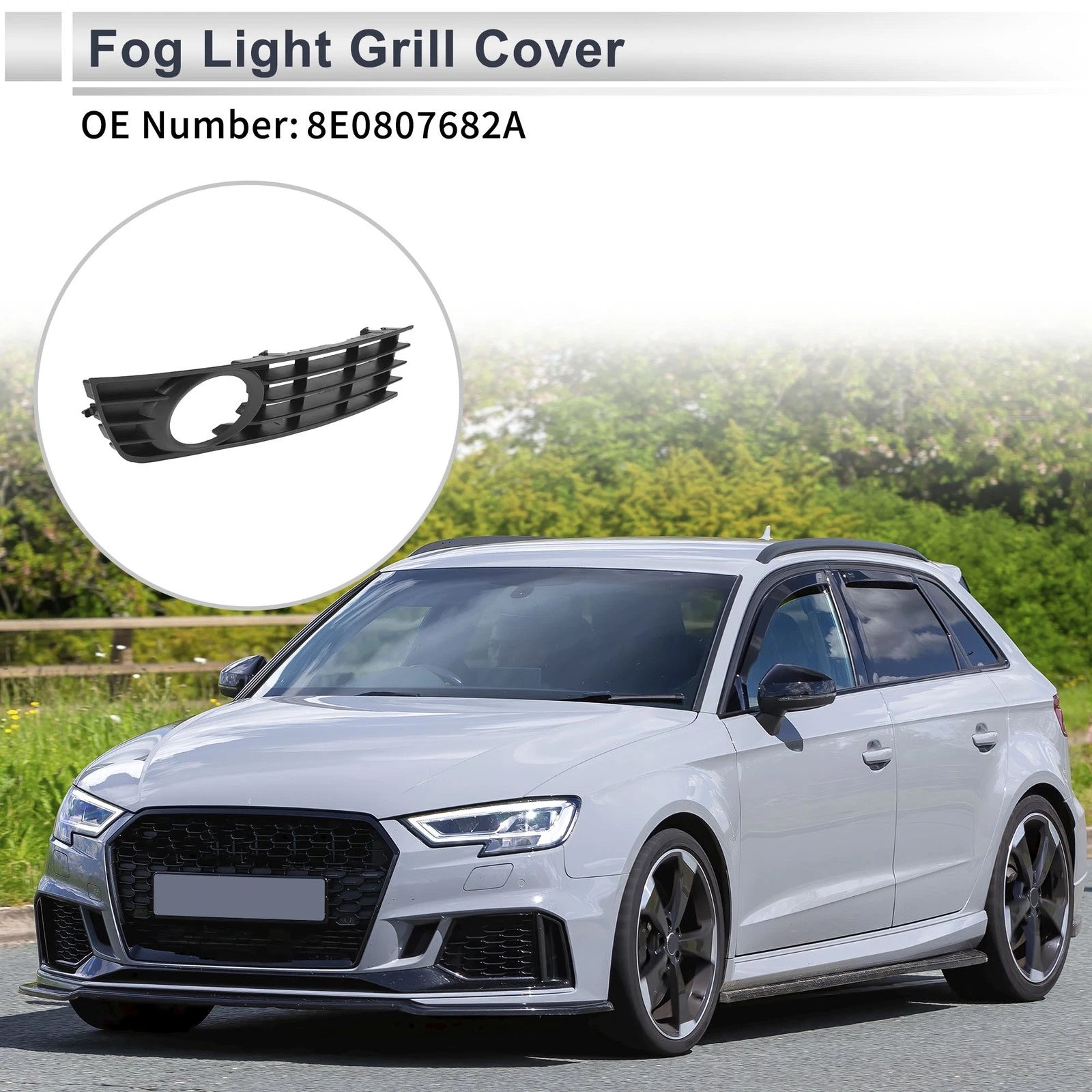 Front Right Fog Light Grill Replacement for Audi A4 Quattro (2002–2005)