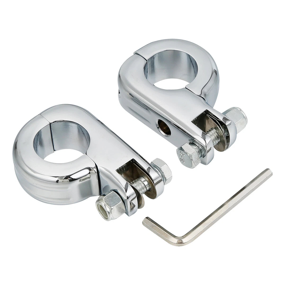 Chrome 1.25" Foot Pegs Mounting Kit for Harley