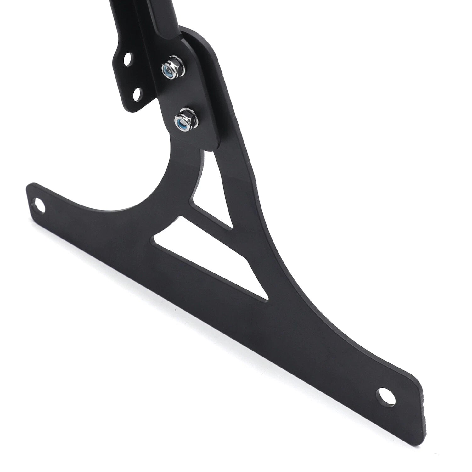 Black Backrest Sissy Bar with Leather Pad for Harley Softail (1984–2023)