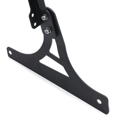 Black Backrest Sissy Bar with Leather Pad for Harley Softail (1984–2023)