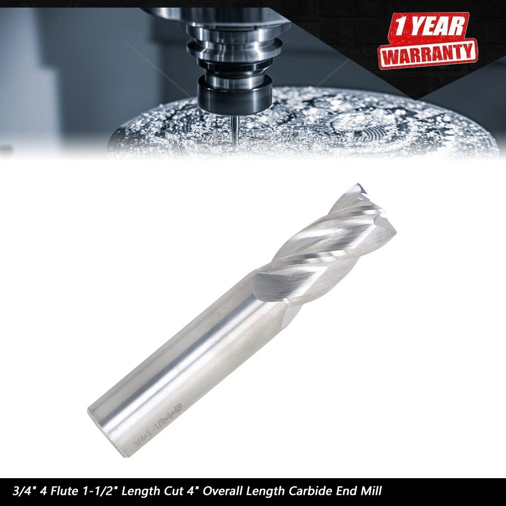 Carbide End Mill 3/4" 4 Flute for