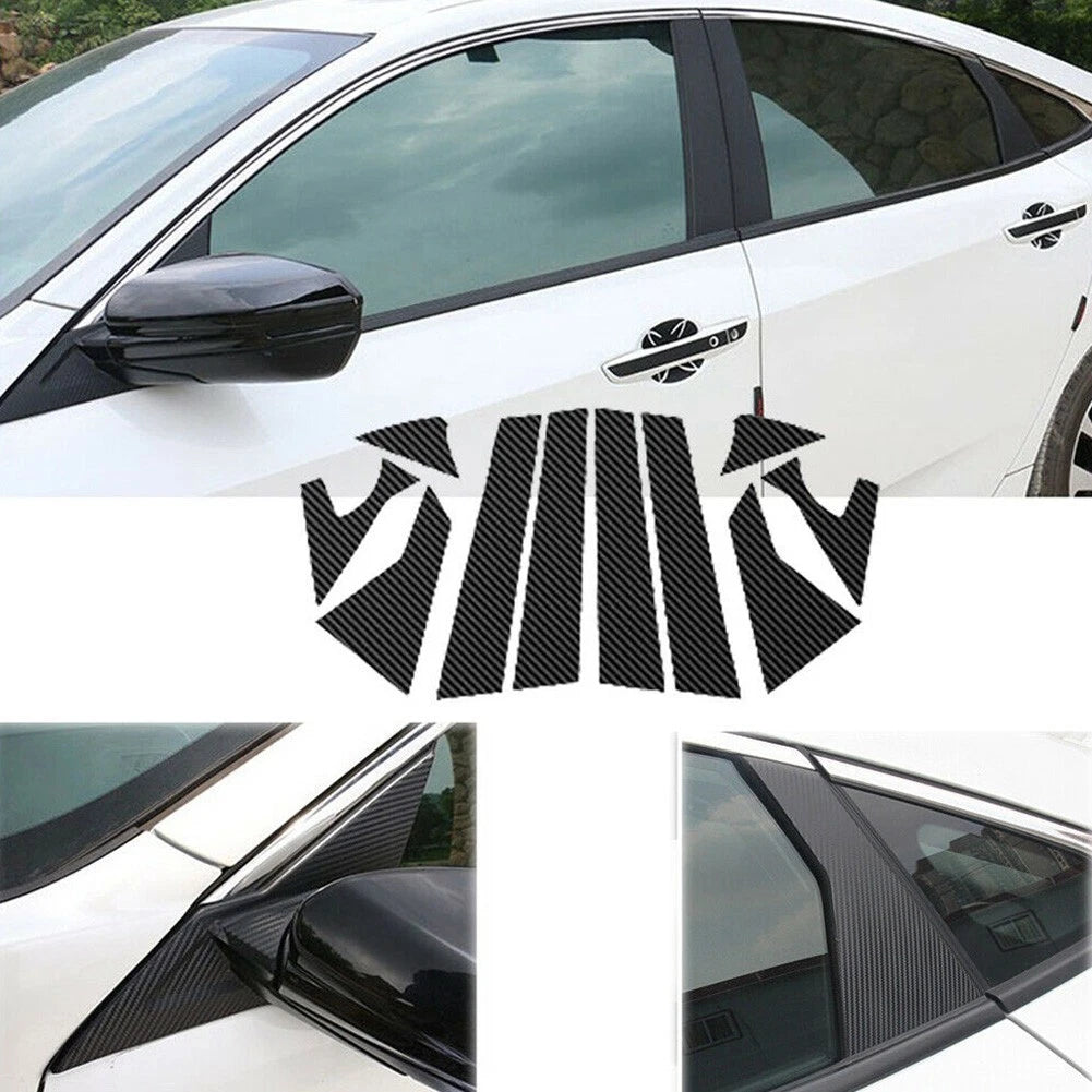 3D Carbon Fiber Pillar Posts for Honda Civic (2016–2019)