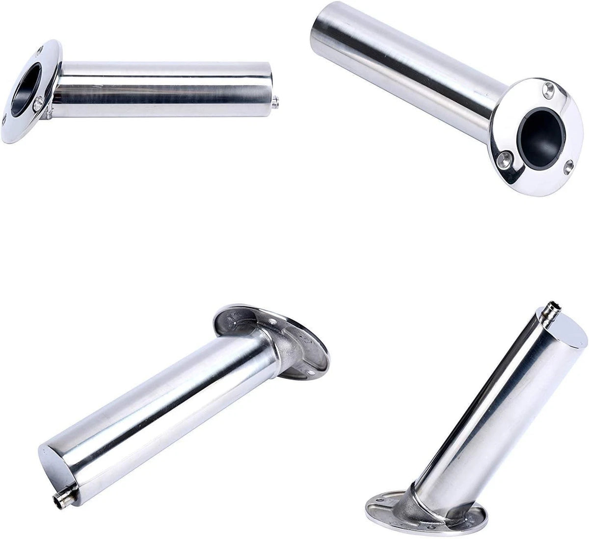 4X Flush Mount Fishing Rod Pole Holder for (316 Stainless Steel)